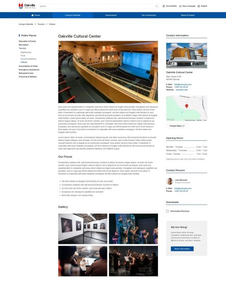 Oakville Joomla template Place Post Layout