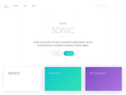 Sonic WordPress Theme White Turquoise Style