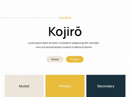 Kojiro WordPress Theme White Yellow Style
