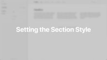 Section Style Documentation Video for Joomla