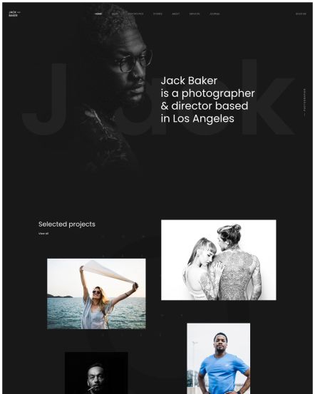 Jack Baker Joomla template Home Layout