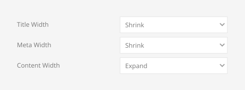 Table width