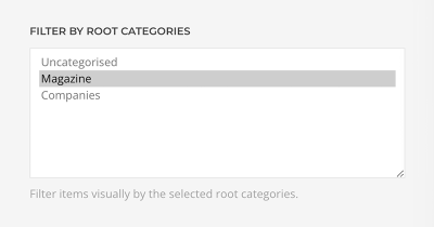 Filter by root category