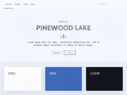 Pinewood Lake WordPress Theme Light Blue Style