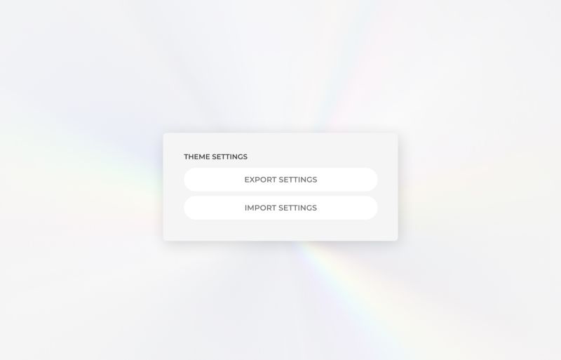 Export and Import Settings