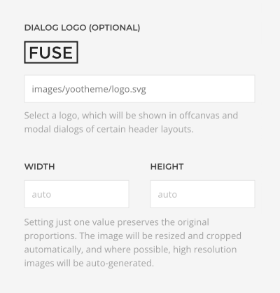 Dialog logo setting