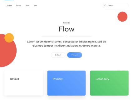 Flow Joomla Template White Blue Style