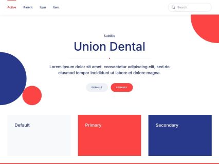 Union Dental Joomla Template White Red Style