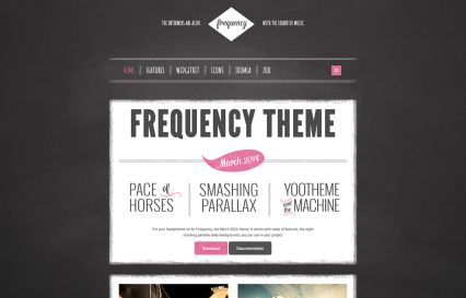 Frequency WordPress Theme Chalkboard Style