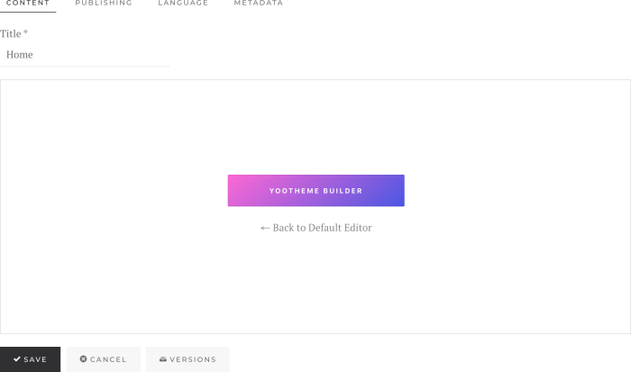 Front-end editing