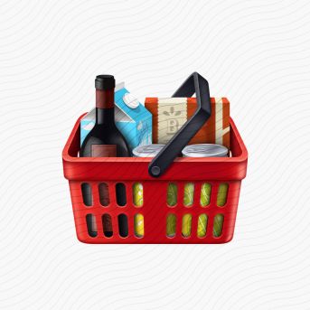 Shopping Basket Red Goods Icon