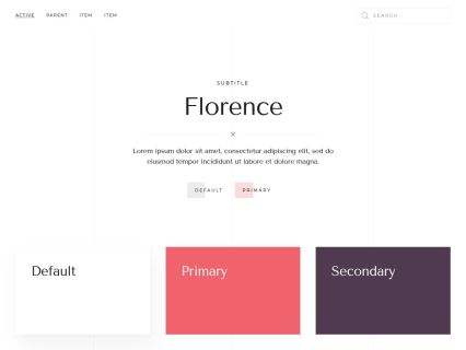 Florence WordPress Theme White Red Style