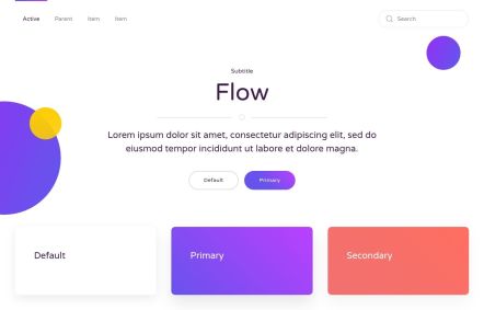 Flow Joomla template UI Elements in Default Style