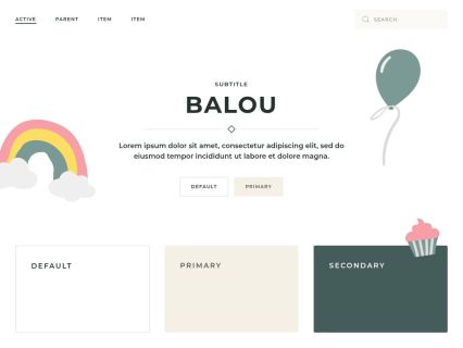 Balou Joomla Template White Beige Style