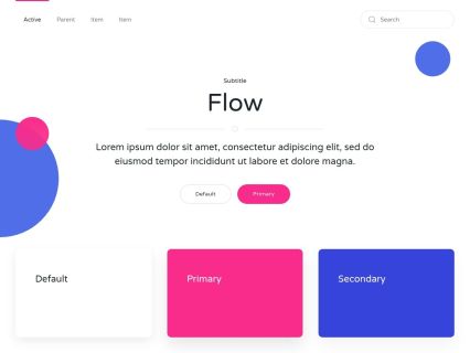 Flow Joomla Template White Pink Style