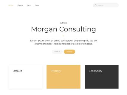 Morgan Consulting WordPress Theme White Yellow Style