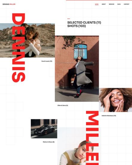 Dennis Miller WordPress theme Portfolio Layout