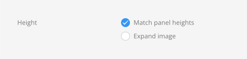 Panel slider height
