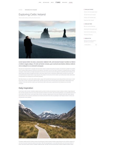 Fjord WordPress theme Post Layout