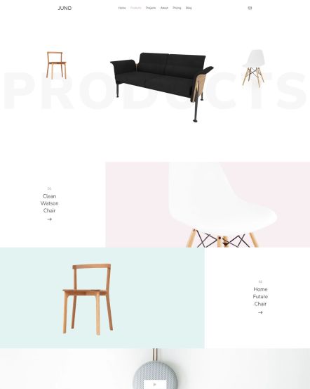 Juno Joomla template Portfolio Layout