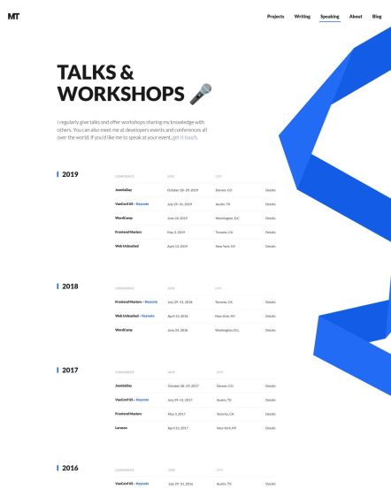 Matthew Taylor Joomla template Schedule Layout