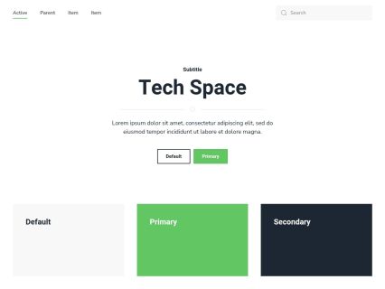 Tech Space WooCommerce Theme White Green Style