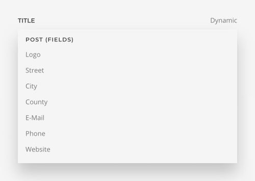 Custom fields with single item