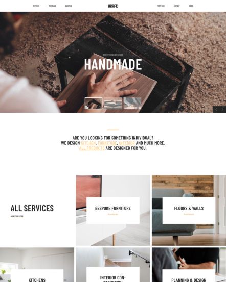 Craft Joomla template Home Layout