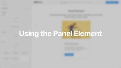 Panel Element Documentation Video for Joomla