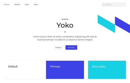 Yoko Joomla template UI Elements in White Darkblue Style