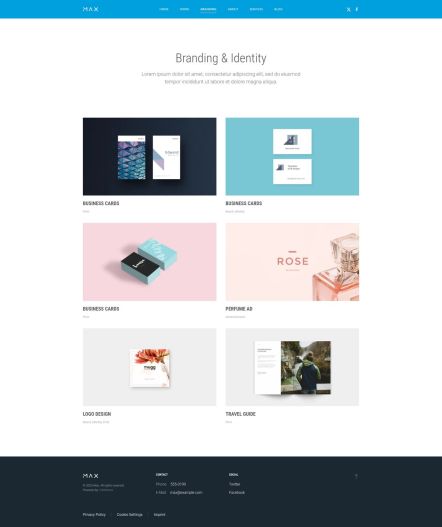 Max Joomla template Portfolio Layout