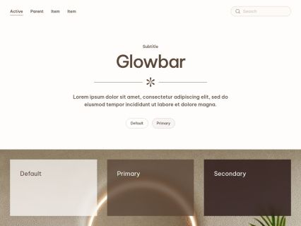 Glowbar Joomla Template Light Brown Style