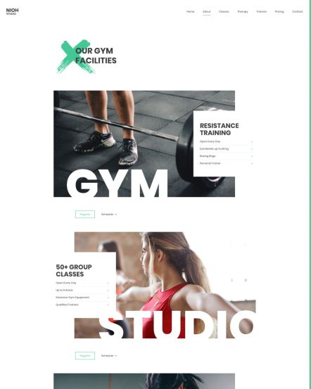 Nioh Studio Joomla template Services Layout