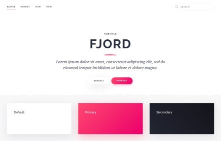 Fjord WordPress theme UI Elements in Default Style