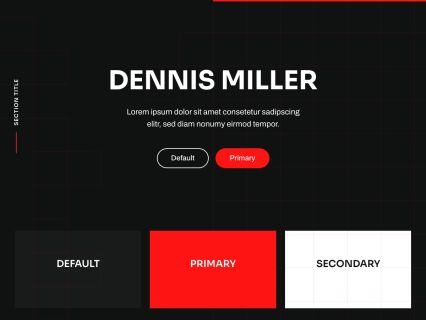 Dennis Miller Joomla Template Black Red Style
