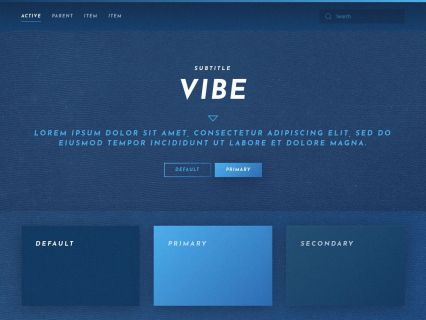Vibe WordPress Theme Dark Blue Style