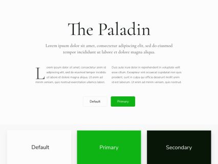 Paladin WordPress Theme Light Green Style