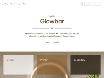 Glowbar WordPress Theme White Brown Style
