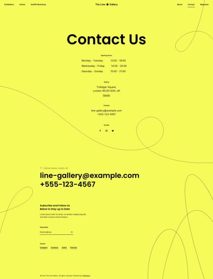 Line Gallery Joomla Template Contact Layout