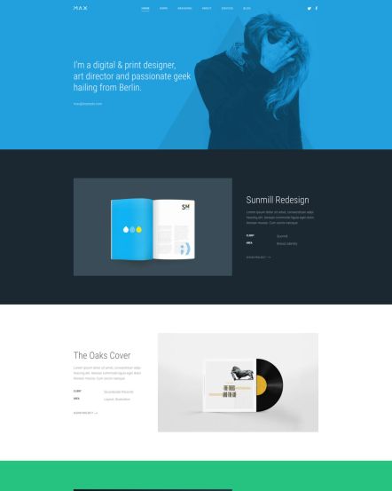 Max Joomla template Home Layout
