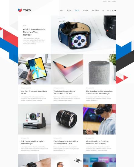 Yoko Joomla template Post Category Layout