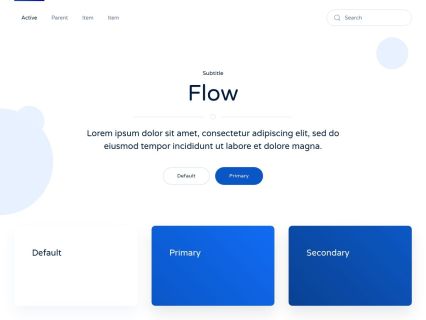Flow Joomla Template White Darkblue Style