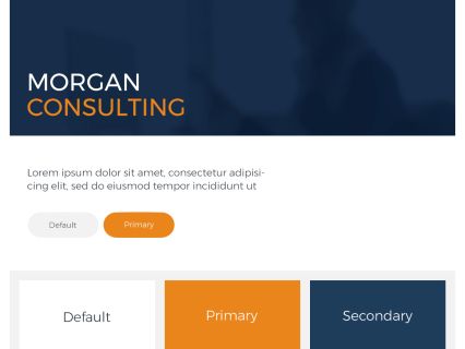 Morgan Consulting Joomla Template White Orange Style
