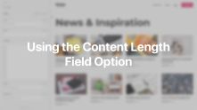 Field Options Content Length Documentation Video for Joomla
