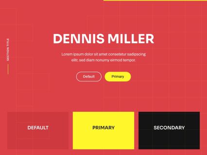 Dennis Miller WordPress Theme Colored Yellow Style