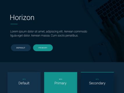 Horizon WordPress Theme Dark Turquoise Style