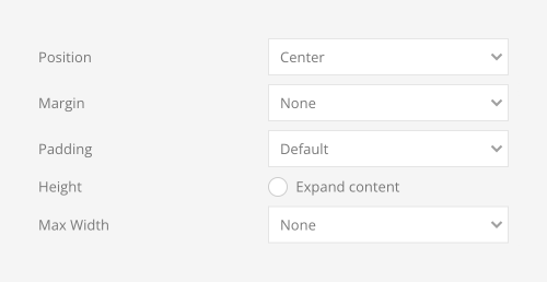 Overlay padding, position and margin