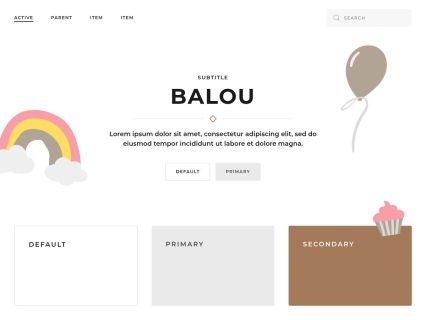 Balou WooCommerce Theme White Grey Style