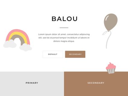 Balou WooCommerce Theme White Grey Style