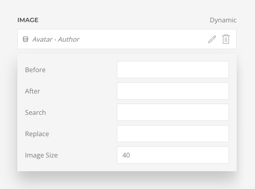 User avatar field